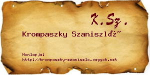Krompaszky Szaniszló névjegykártya